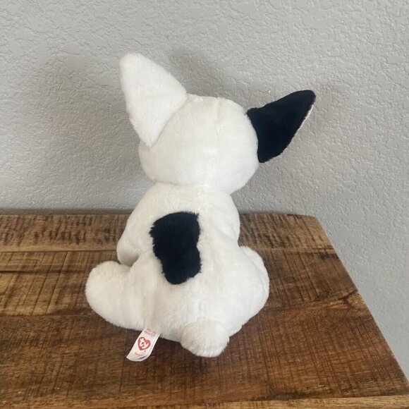 TY Beanie Baby 10” MARCEL French Bulldog White Black Ear Plush Stuffed Animal - Picture 4 of 9